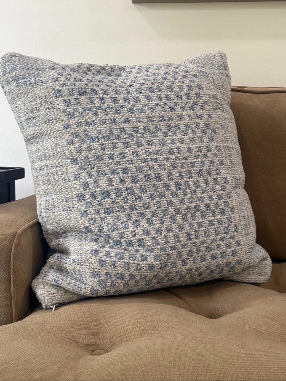 Unused Arhaus indoor/outdoor Pillow —blue and gray